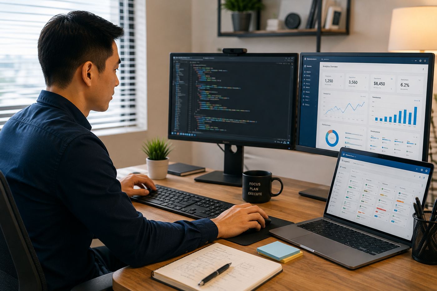 Opterra PH team member reviewing analytics dashboards